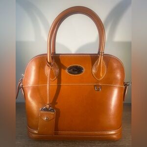 Dooney & Bourke Toscana Leather Domed Satchel in rare color - Ginger